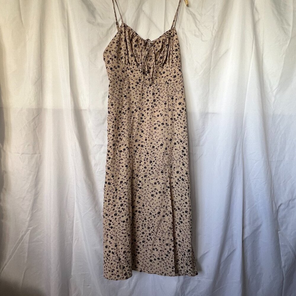 Item 109 - Women's Sundress - Mocha Brown Spaghetti Strap Dress Size L - EUC